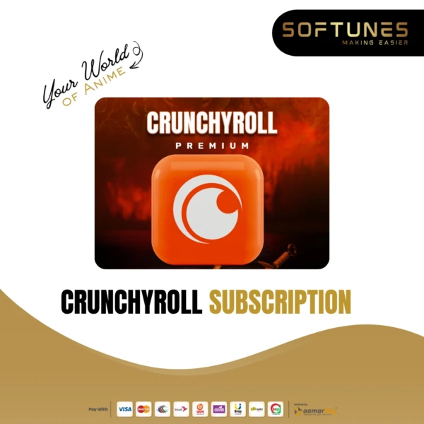 Crunchyroll subscription for Bangladesh anime fans with premium ad-free streaming through Softunes