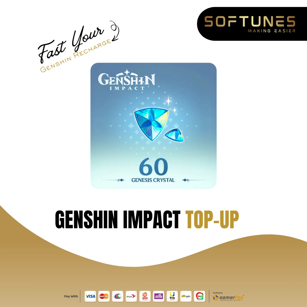Buy Genshin Impact Top-Up in Bangladesh Instant Genesis Crystals Recharge via Softunes