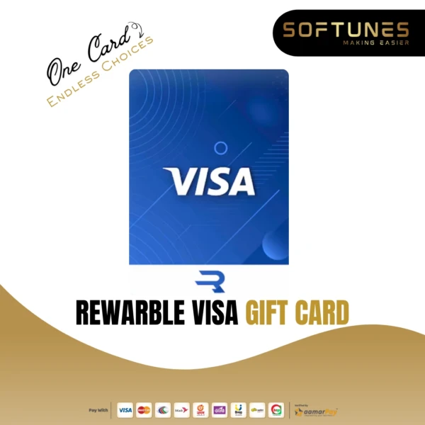 Rewarble Visa Gift Card for Bangladesh users to make global online purchases and prepaid payments through Softunes